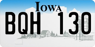 IA license plate BQH130