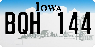 IA license plate BQH144