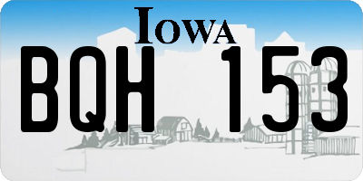 IA license plate BQH153