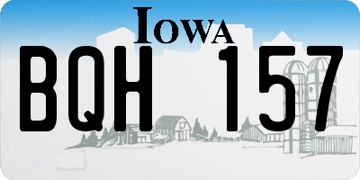 IA license plate BQH157