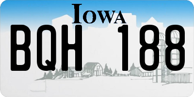 IA license plate BQH188
