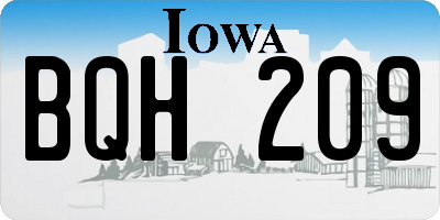 IA license plate BQH209