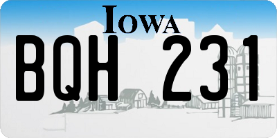 IA license plate BQH231