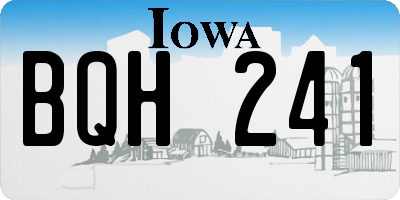 IA license plate BQH241