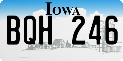 IA license plate BQH246
