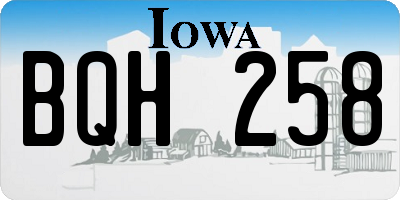 IA license plate BQH258