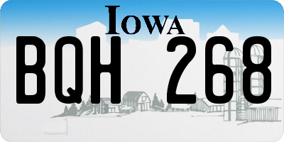 IA license plate BQH268