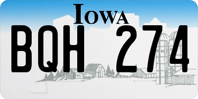 IA license plate BQH274