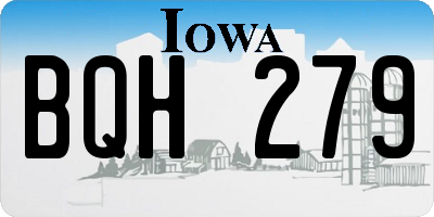 IA license plate BQH279