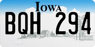 IA license plate BQH294