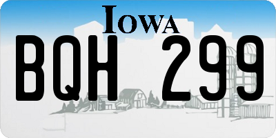 IA license plate BQH299