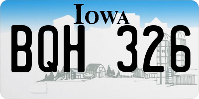 IA license plate BQH326