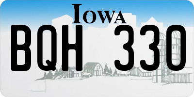 IA license plate BQH330