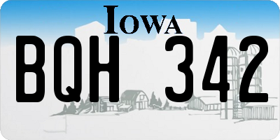 IA license plate BQH342