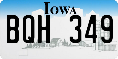 IA license plate BQH349