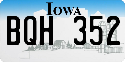 IA license plate BQH352