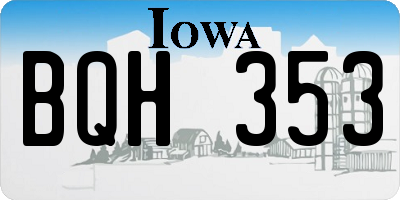 IA license plate BQH353