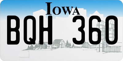 IA license plate BQH360