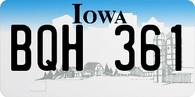 IA license plate BQH361