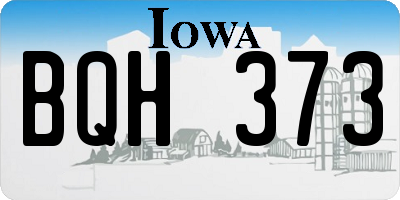 IA license plate BQH373