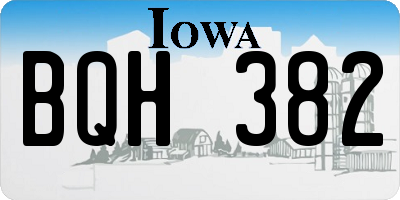 IA license plate BQH382