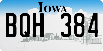 IA license plate BQH384