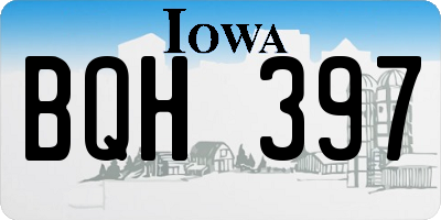 IA license plate BQH397