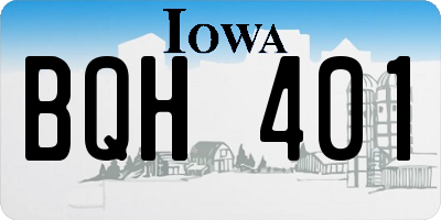 IA license plate BQH401