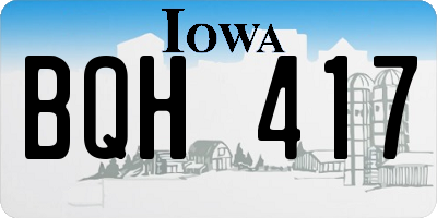 IA license plate BQH417