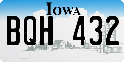 IA license plate BQH432