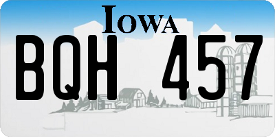 IA license plate BQH457