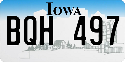 IA license plate BQH497