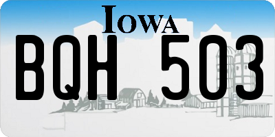 IA license plate BQH503