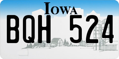 IA license plate BQH524