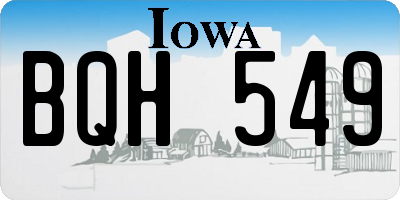 IA license plate BQH549
