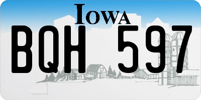 IA license plate BQH597