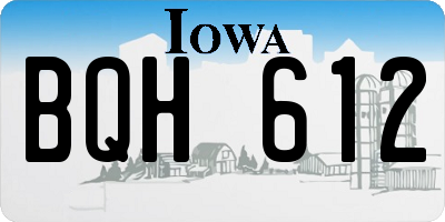 IA license plate BQH612
