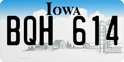 IA license plate BQH614