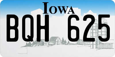 IA license plate BQH625