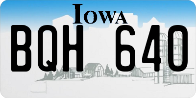 IA license plate BQH640