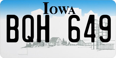 IA license plate BQH649