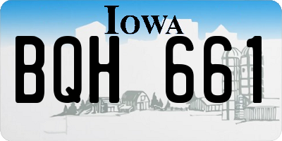 IA license plate BQH661