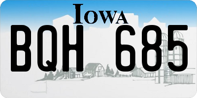 IA license plate BQH685