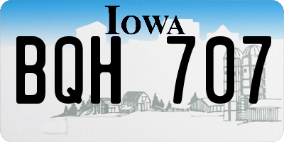 IA license plate BQH707