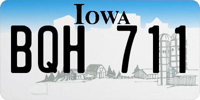 IA license plate BQH711