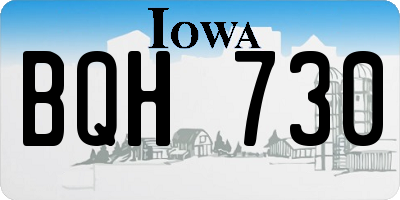 IA license plate BQH730