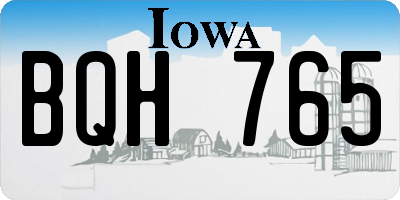 IA license plate BQH765