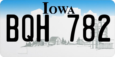 IA license plate BQH782