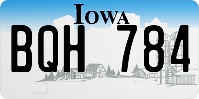IA license plate BQH784