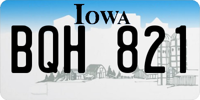 IA license plate BQH821